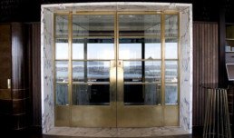 The Sugar Club brass doors in Metalier liquid metal