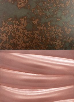 Copper liquid metal; decorative metal coating; metal veneer