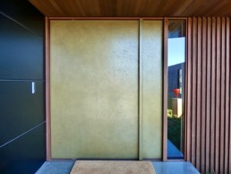 Metalier Brass moonrock, pivot door, liquid metal