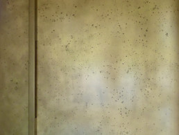 brass moonrock, entrance door, liquid metal, metal veneer