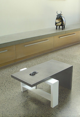 iron coffee table, liquid metal, metal veneer