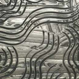 Gunmetal bronze, gunmetal grey, snake pattern, Metalier liquid metal, metal veneer