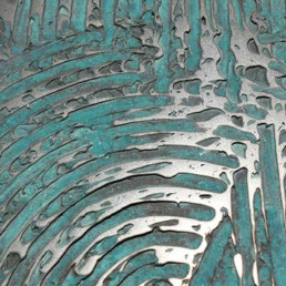 Smoky bronze, patina, verdigris, Metalier liquid metal, metal veneer