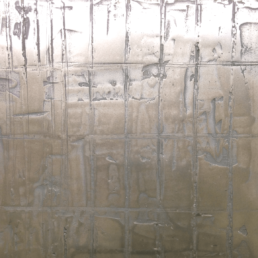 Metalier liquid metal bronze brique pattern
