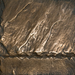 Metalier liquid metal smoky bronze with black wax on latex