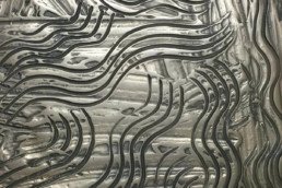 Metalier liquid metal gunmetal bronze, high-polished swirl