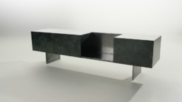 Decorative metal design, galaxy cabinet by David Shaw