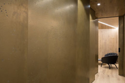 Aged brass; moonrock pattern; antique brass; decorative metal coating; liquid metal; metal veneer