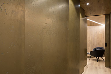 Aged brass; moonrock pattern; antique brass; decorative metal coating; liquid metal; metal veneer