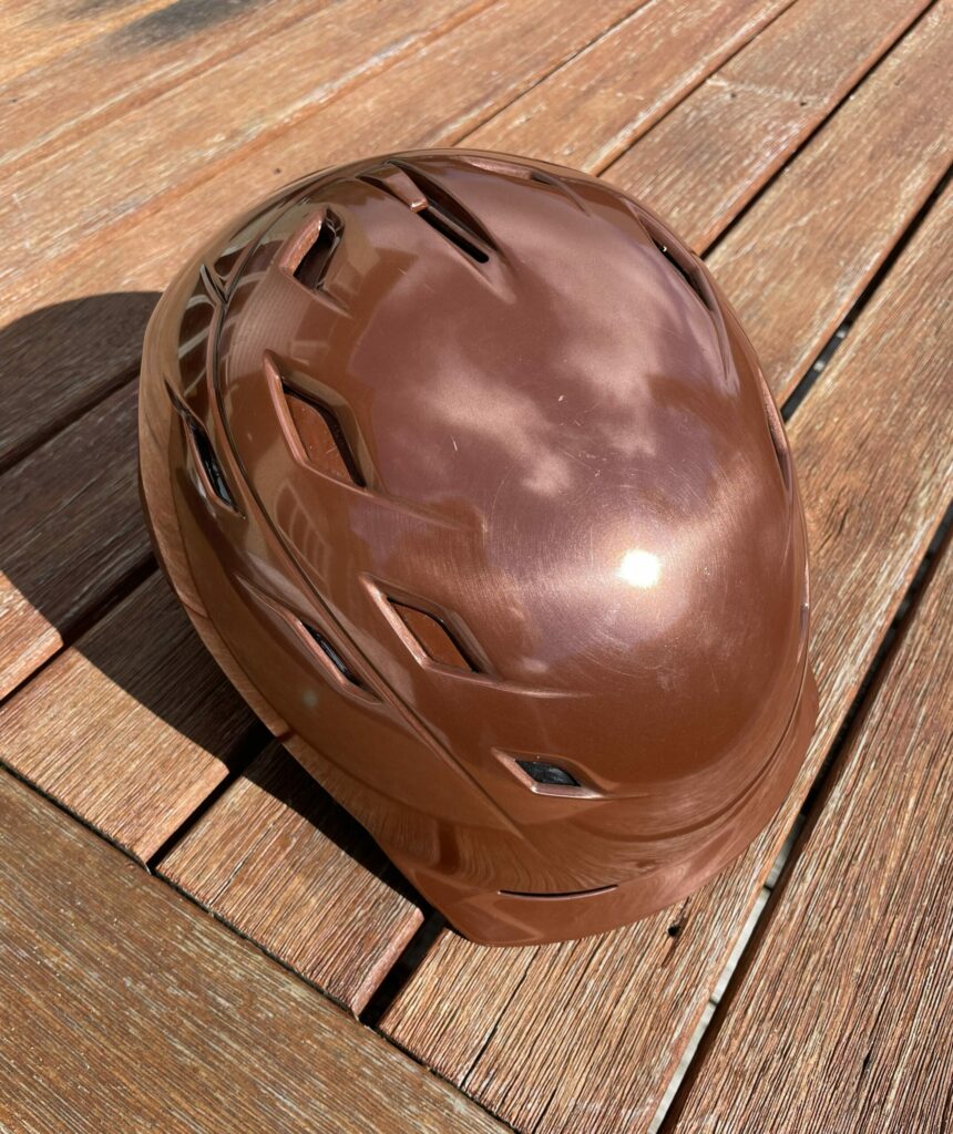 Ski Helmet finished in real copper using Metalier Liquid Metal Coating